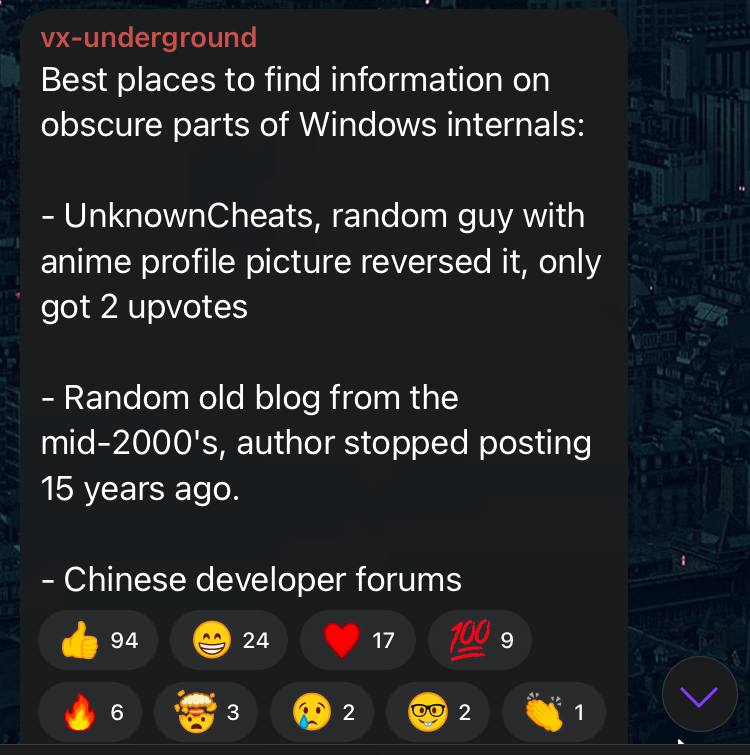 Where to find obscure Winternals knowledge